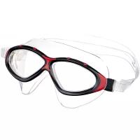 Очки-полумаска ATEMI для плавания, силикон, чёрный/красный, Z402