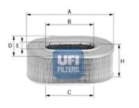 UFI Фильтр воздушный Peugeot Citroen