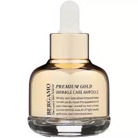 Bergamo Premium Gold Wrinkle Care Ampoule Сыворотка для лица с золотом от морщин