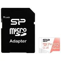 Карта памяти 512Gb MicroSD Silicon Power Superior + SD адаптер (SP512GBSTXDV3V20SP)