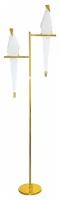 Напольный светодиодный светильник торшер Moderli V3075-2TL Birds 2*LED*6W золотой с белым