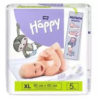 Одноразовые пеленки для детей bella baby Happy 60 x 90 см, 5 шт./уп