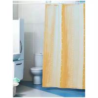 534/оранжевый Тканевая занавеска для ванной 180х200 см, RAIN, оранжевый дождь, Style