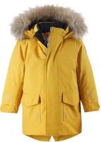 Куртка Reima зимняя, светоотражающие элементы, мембрана, водонепроницаемость, отделка мехом, капюшон, карманы, подкладка