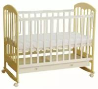 Кроватка детская ВПК Фея-325 (белый-ваниль), массив (сп. м: 120х60 см.)