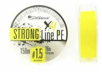 Плетеный шнур Mottomo Strong Line PE Fluo Yellow #1.5/8kg 150m