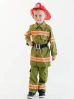 Костюм Пожарный (7002 к-20), размер 110, цвет мультиколор, бренд Пуговка