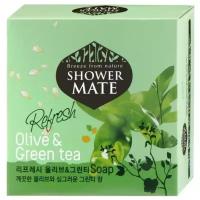 Shower Mate Мыло косметическое Оливки и зеленый чай 100г