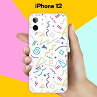 Силиконовый чехол Цветной узор на Apple iPhone 12