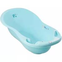 Ванночка тега 102 см со сливом DOG and CAT голубой / ванна детская для купания новорожденного малыша PK-005 ODPLYW-101