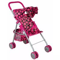 Детская игрушечная прогулочная коляска-трость Amidea для кукол Mixy 8006 с козырьком и корзиной