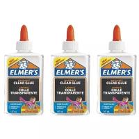 Elmer's Клей для слайма Elmers Glue Clear прозрачный 147 мл 3 шт