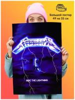 Большой плакат постер для интерьера 49 на 33см рок группа Металлика Metallica