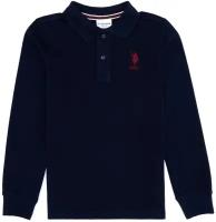 Поло U.S. POLO ASSN., хлопок, однотонное