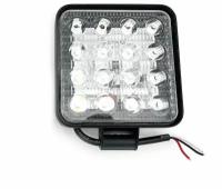 Фара светодиодная H16LED 48W тонкий (9-30V) 11x11x2,5 см стробоскоп