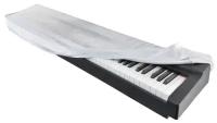 Aka-015W Накидка для цифрового пианино универсальная бархатная, белая, Lutner