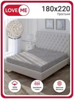 Простыня LOVEME 2-спальная, 180х220 см, бязь, 100% хлопок, дизайн Тиана