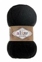 Пряжа Alpaca Royal Alize - 1 моток (250м, 100 гр), цвет 060 чёрный