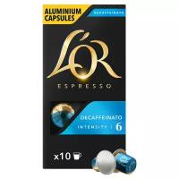 Кофе в капсулах L'OR Espresso Decaffeinato без кофеина, 10 кап. в уп