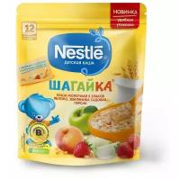 Каша Nestlé молочная Шагайка 5 злаков с кусочками яблока, земляники садовой и персиком, с 12 месяцев