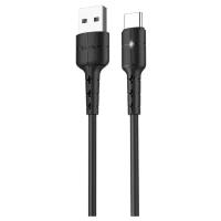 Кабель зарядки и синхронизации данных USB HOCO X30 Star для Type-C, 2.0 A, длина 1.2 м, черный, 6957531091172