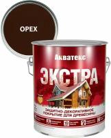 Защитно-декоративное покрытие для древесины Экстра Акватекс 2,7 л орех