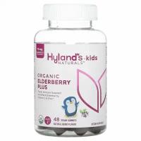 Hyland' s, Kids Naturals, органическая бузина плюс, натуральные ягоды, для детей от 2 лет, 48 веганских жевательных таблеток