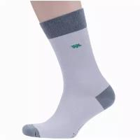 Мужские носки Grinston socks (PINGONS) светло-серые