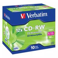 Диск CD-RWVerbatim700Mb 12x, 10 шт