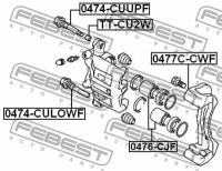 Втулка направл. суппорта торм. Fr Mitsubishi, 0474CUUPF FEBEST 0474-CUUPF