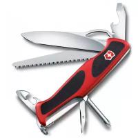 Нож перочинный VICTORINOX RangerGrip 78, 130 мм, 12 функций, с фиксатором лезвия, красный с чёрным