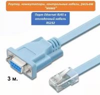 Кабель консольный RJ45 - DB9 RS-232