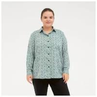 MIST Рубашка женская MIST plus-size, р.52, зеленый