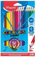 Maped Карандаши цветные ColorPeps Strong, 18 цветов 862718, 18 шт