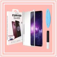 Защитное стекло с ультрафиолетом для Samsung Galaxy S8 и S9 / Стекло УФ на Самсунг гелекси с8 и с9 / Полноэкранное закаленное стекло UV