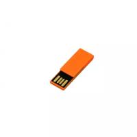 Пластиковая флешка для нанесения логотипа в виде скрепки (512 МБ / MB USB 2.0 Оранжевый/Orange p_clip01 Недорогая доступна оптом)