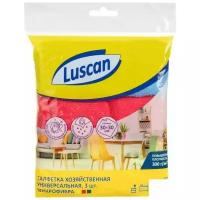 Салфетка хозяйственная Luscan (30х30см) микрофибра 300 г/кв.м, 3шт