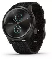 Часы Garmin Vivomove Style графит с плетеным черн. ремешком