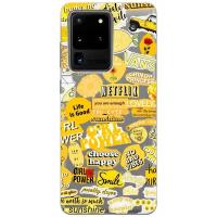 Силиконовый чехол Hippie Stickers на Samsung Galaxy S20 Ultra / Самсунг С20 Ультра