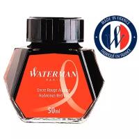 Флакон с чернилами Waterman 51063 S0110730 красные чернила 50мл для ручек перьевых