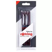 Rotring Набор капиллярных ручек Tikky Graphic, 0.1, 0.3, 0.5 мм, 3 шт