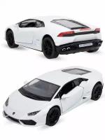 Металлическая машинка Kinsmart 1:36 «Lamborghini Huracan LP610-4» инерционная, белая KT5382D-4