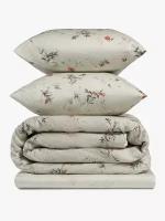 Комплект постельного белья Linens Saten All Day Blossom, 2-спальное, хлопок, кремовый