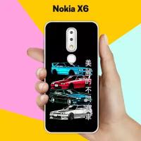 Силиконовый чехол на Nokia X6 Машины / для Нокиа Икс 6