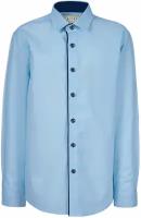 Рубашка для мальчика Tsarevich Bell Blue/3 sl, размер 164-170