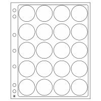 Листы ENCAP38/39 в альбом GRANDE на 20 монет в капсулах. Упаковка (2 шт.). Leuchtturm, 343215