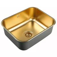 Врезная кухонная мойка ZorG Sanitary PVD SZR-5343 BRONZE, 43х53.5см, нержавеющая сталь