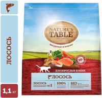 Сухой корм для кошек Nature's Table с лососем 1.1 кг