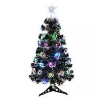 Елка 90 см с светодиодами CHRISTMAS TREE LUSH / со светодиодными иголками и звездой LED / Елка искусственная новогодняя