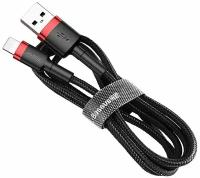 Кабель Baseus Cafule special edition USB - Lightning (CALKLF) 2 м, черный/красный